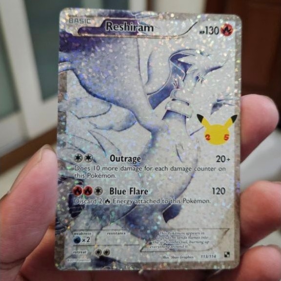 Pokemon Reshiram 25th Anniversary Celebration English 113/114 Eng