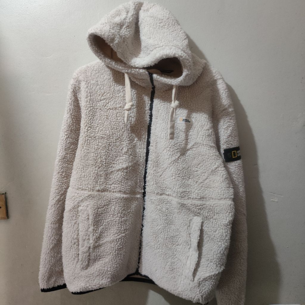Zip Hoodie Sherpa National Geographic Patch, Size L