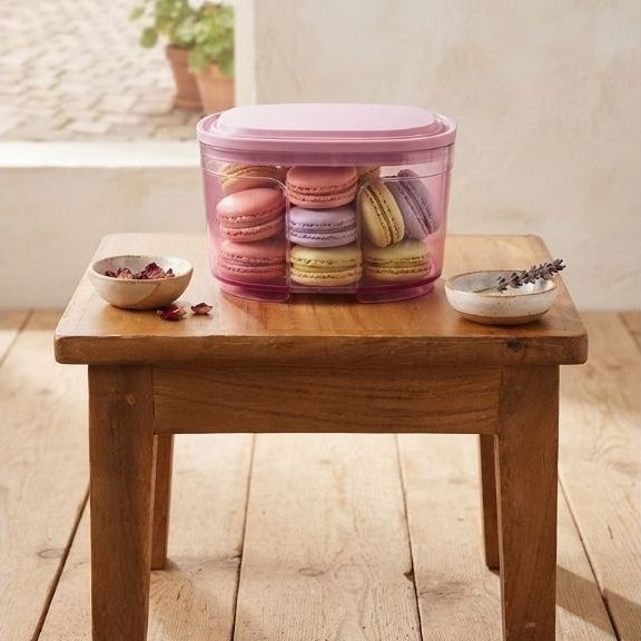 Tupperware Window Canister 0,7L Ungu - toples kristal window canister tupperware new @S