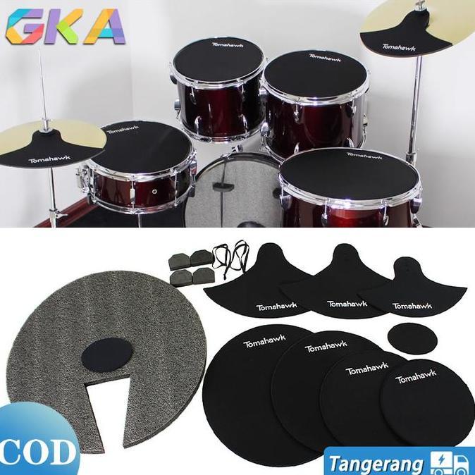 Drum Mutes Pad Set-Soundoff Pads For Drum Sets-Peredam Suara Drum Karet