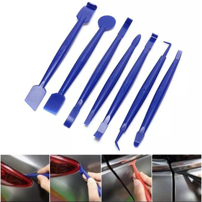 Promo 7 pcs / Set Scrapper Pembersih Es/Salju Kaca Film Untuk Mobil Diskon