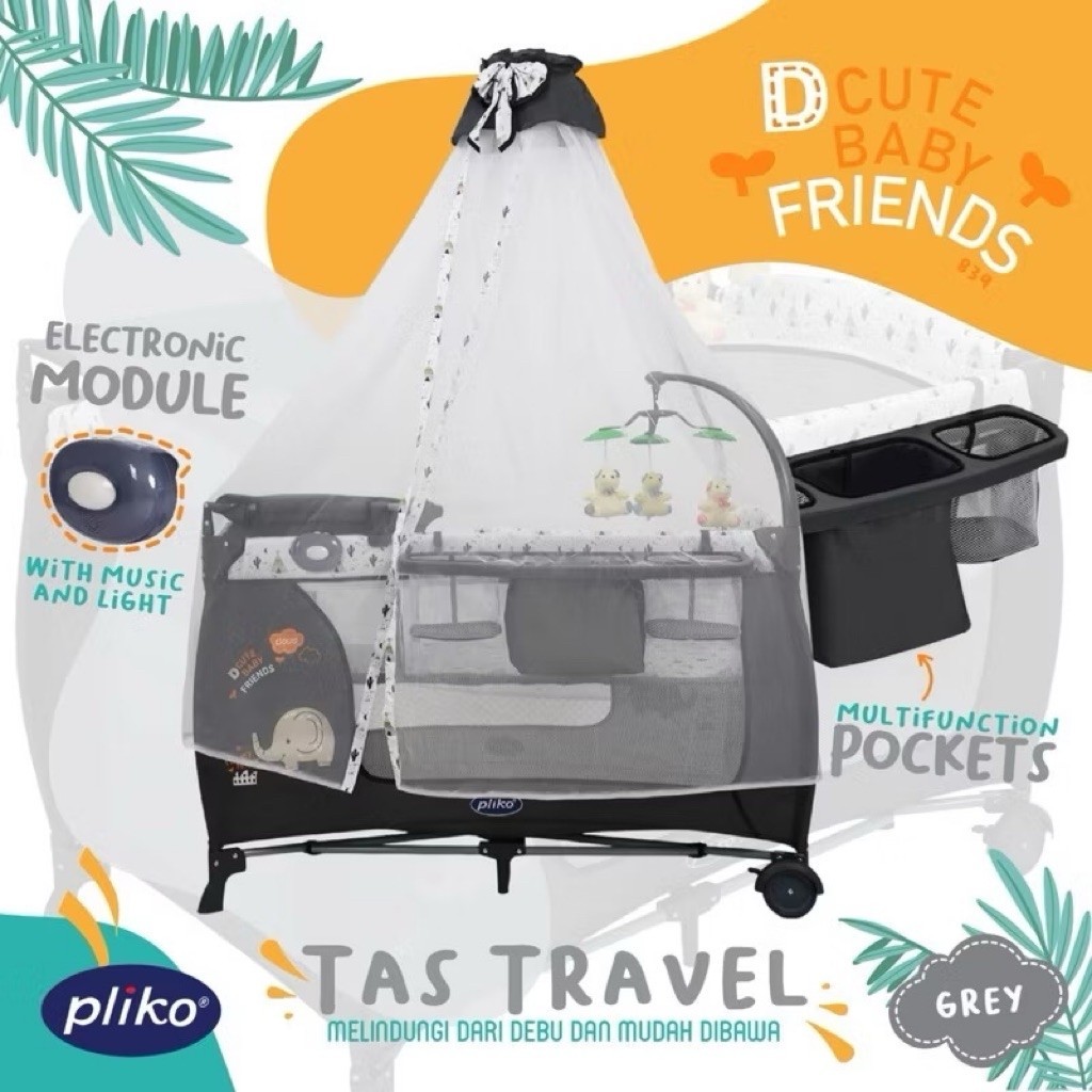 PRELOVED Pliko Cute Baby Babybox B839 XLR / Pliko Foldable Baby Box / Boks Kasur Bayi
