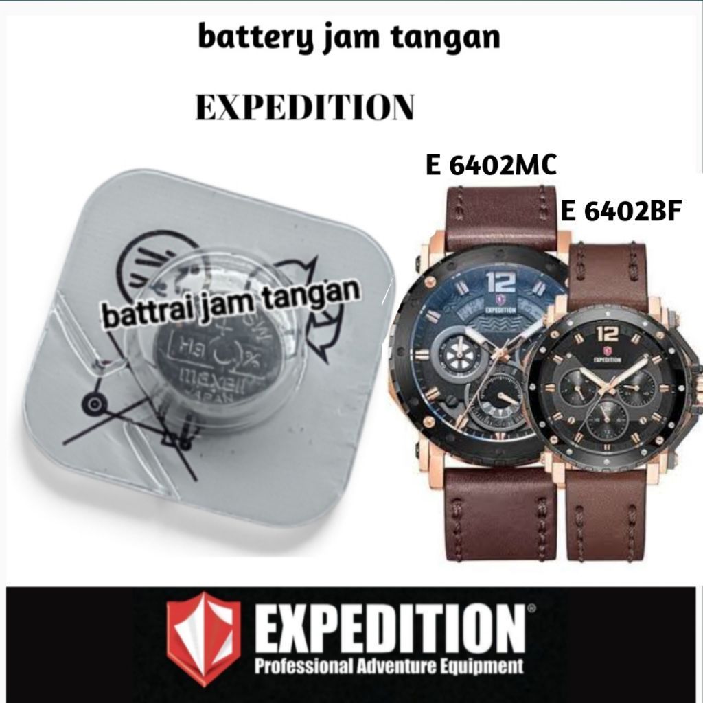 battrai pengganti battrai jam tangan expedition type e6402mc, 6402bf