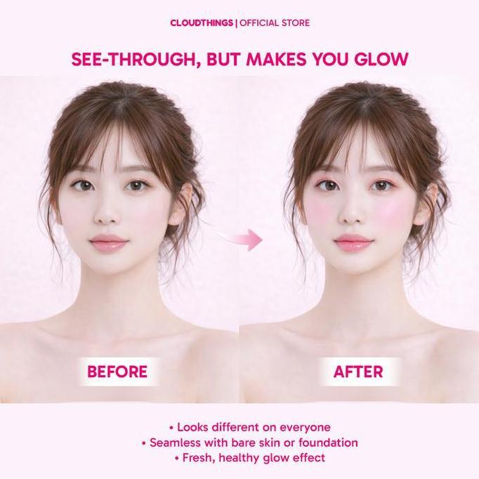 Viso- [99K Buy 1 Get 1] Cloudthings - 3In1 Crystal Blush / Blush On Transparan Yang Berubah Rna Sesu