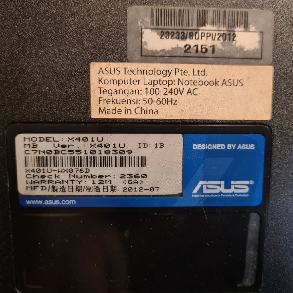 ​Casing Bawah Bottom Case Asus X401 X401U​