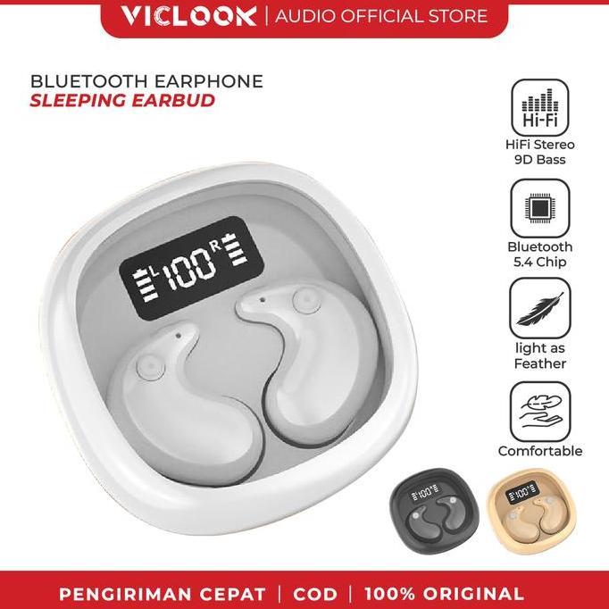 Bilobali99  - VICLOOK Sleep Headset Bluetooth Earphone Wireless TWS V5.3 Noise Reduction Earhooks