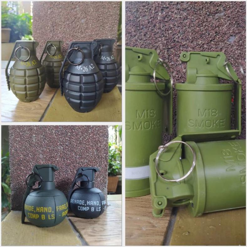 Mainan Hand Grenade M26 - M67 - M18 Smoke Toys Diskon