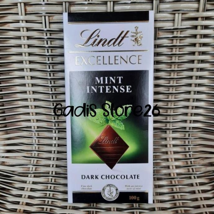 Cokelat Lindt Excellence Mint Intense 100 Gr