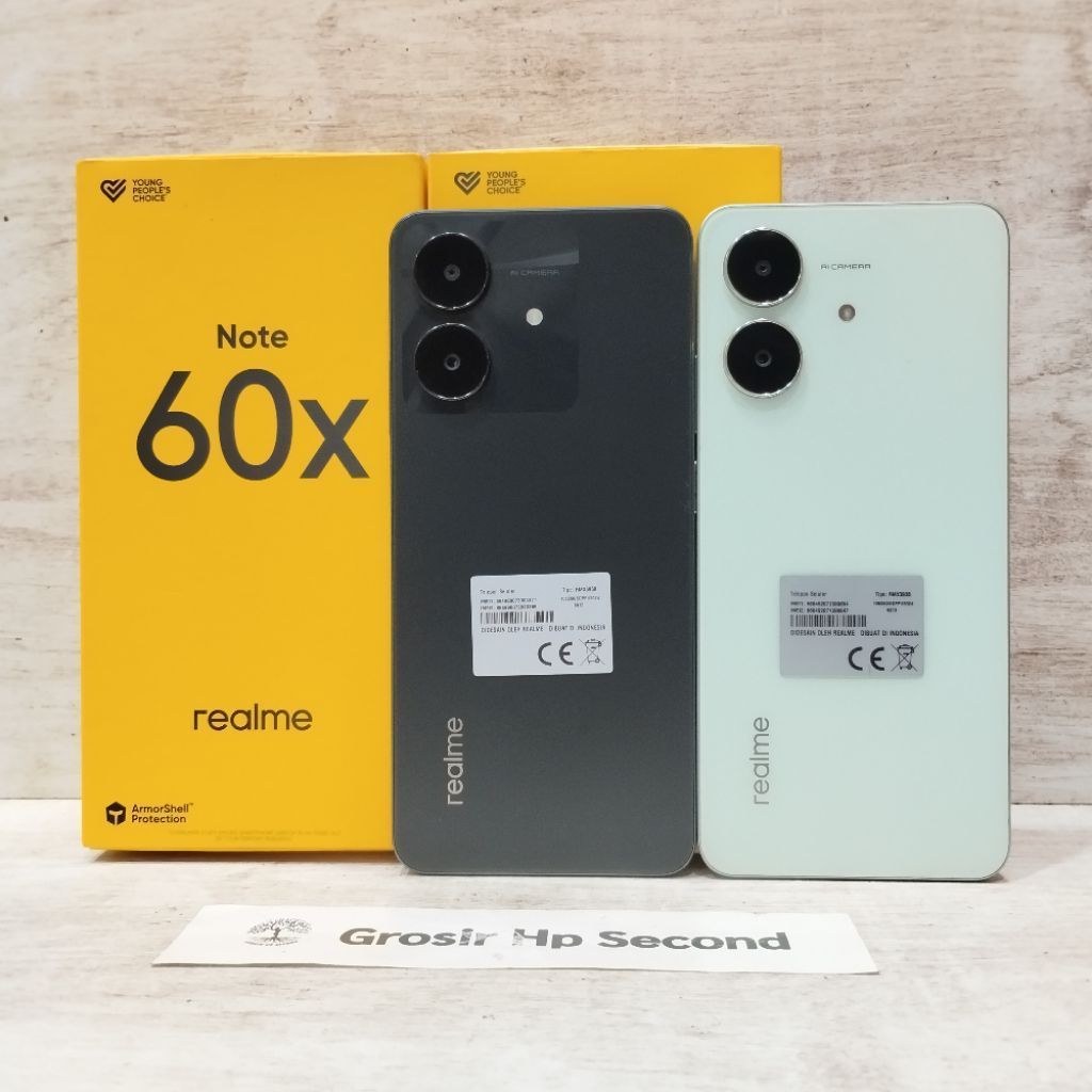 REALME NOTE 60X 4/128GB 4/64GB HP SECOND BEKAS FULLSET