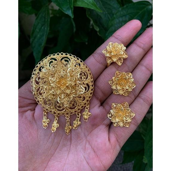 BROS ALPAKA BALI BROS BALI SATU SET BROS LAPIS EMAS Diskon