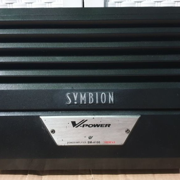 power amplifier mobil 4channel symbion sm-410 second bekas normal siap pakai sudah di tes