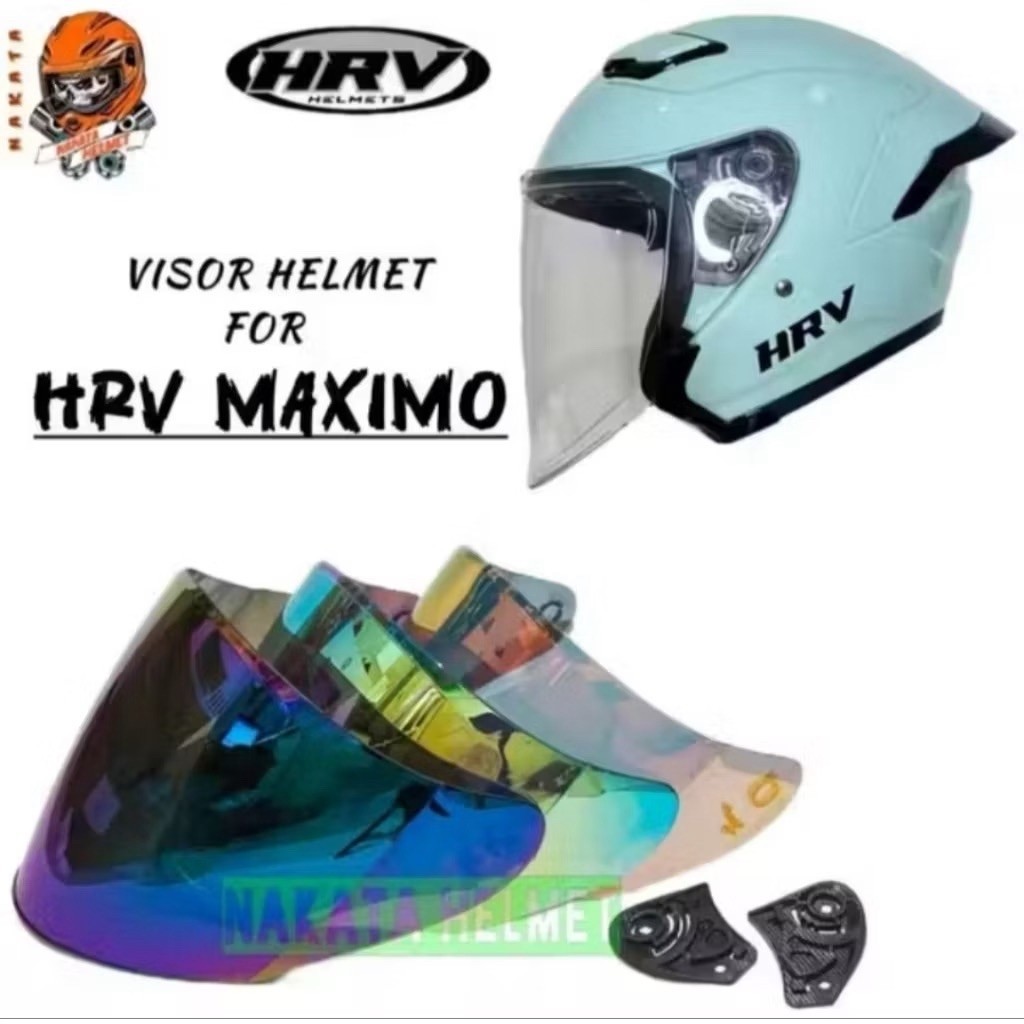 Kaca Helm HRV MAXIMO Visor Helm HRV Maximo Hitam Bening Gratis Rachet