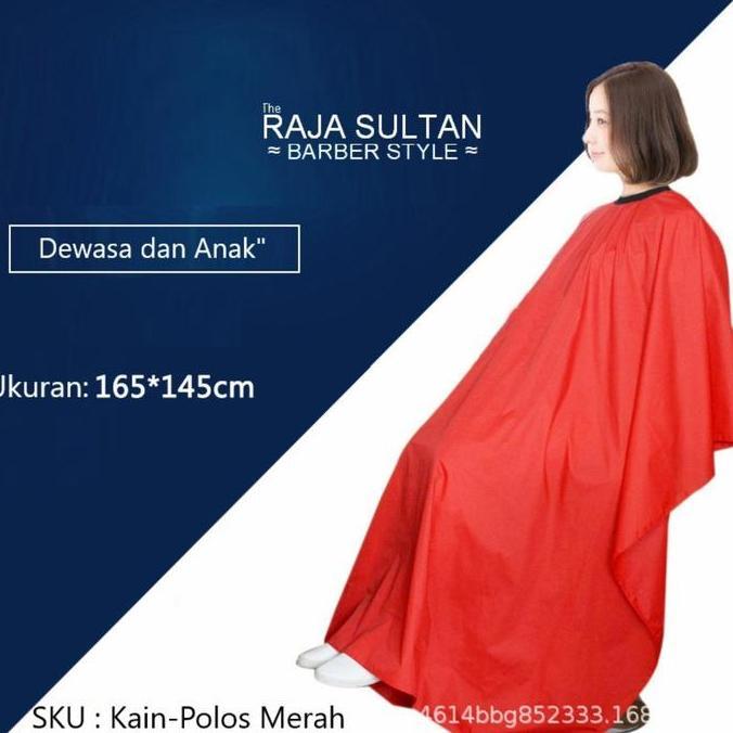 Gohair- Kain Kip Polos Jubah Pangkas Rambut Alat Cukur Rambut