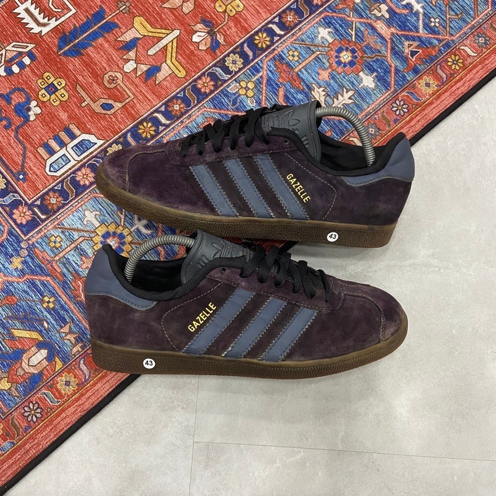 [Size 43] Adidas Gazelle Indoor Black Carbon Velvet Second Original