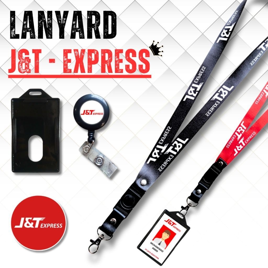 TALI ID CARD J&T EXPRESS / LANYARD JNT TERBARU, PALING MURAH, KUALITAS PREMIUM, SELALU READY
