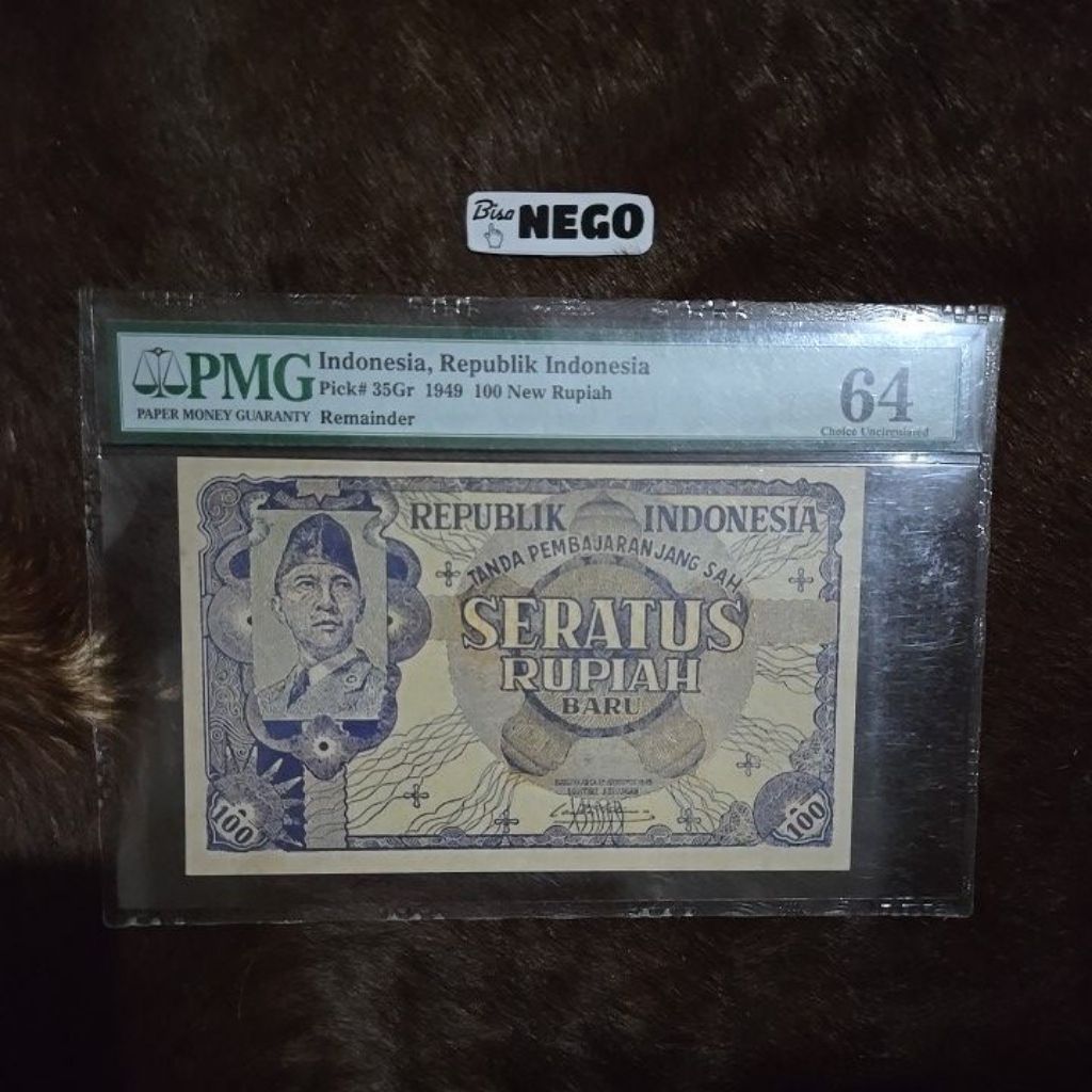 Oeang Koe Now PMG 100 Rupiah Baru ORI Tahun 1949