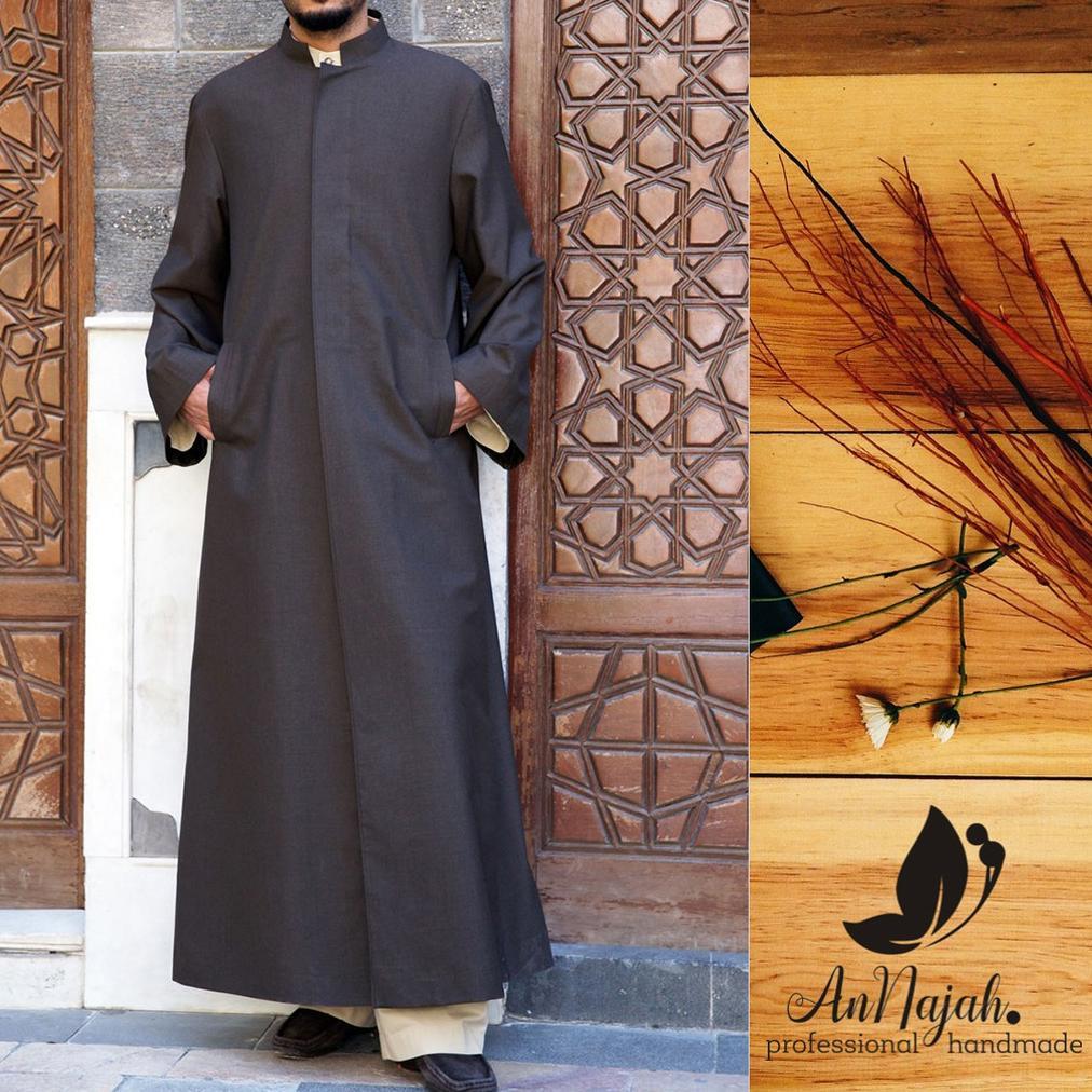 Sale Jubah pria gamis pria An-Najah Full Cut AN-2 Gombrang Kombor Belah Outer Kancing