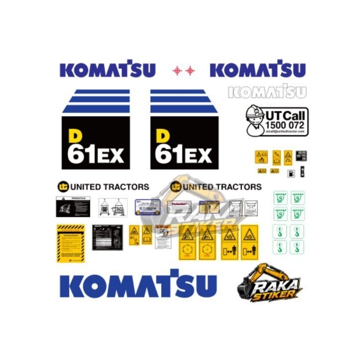 Stiker Dozer Komatsu D61EX  Decal Sticker