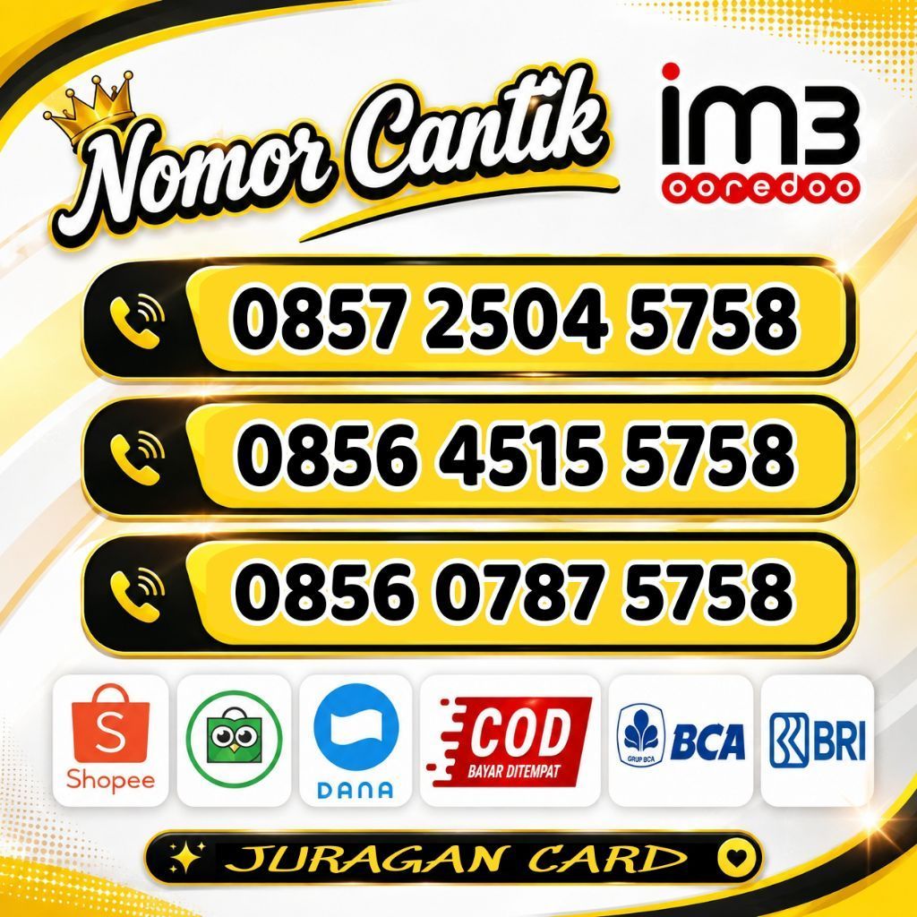 nomor cantik indosat im3 seri hoki 5758 simpel murah