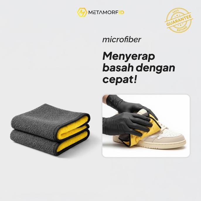 Metamorfid Lap/Kain Pembersih Serbaguna - Microfiber Cloth 250gsm - Daya Serap Tinggi Multipurpose