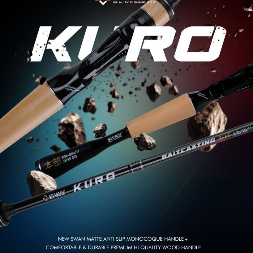 Joran Swan KURO Spinning dan Casting 180 Carbon Solid