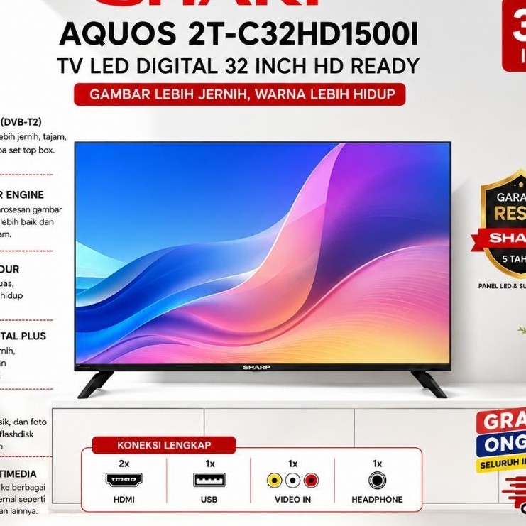 televisi SHARP 32HD1500i digital USB movie