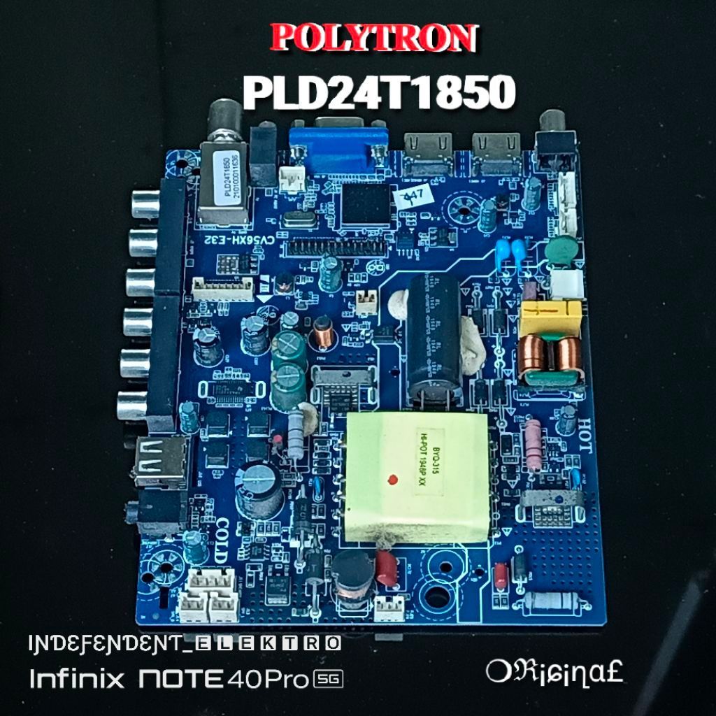 Mainboard polytron PLD24T1850 PLD 24T1850   mainboard Tv polytron pld24t1850