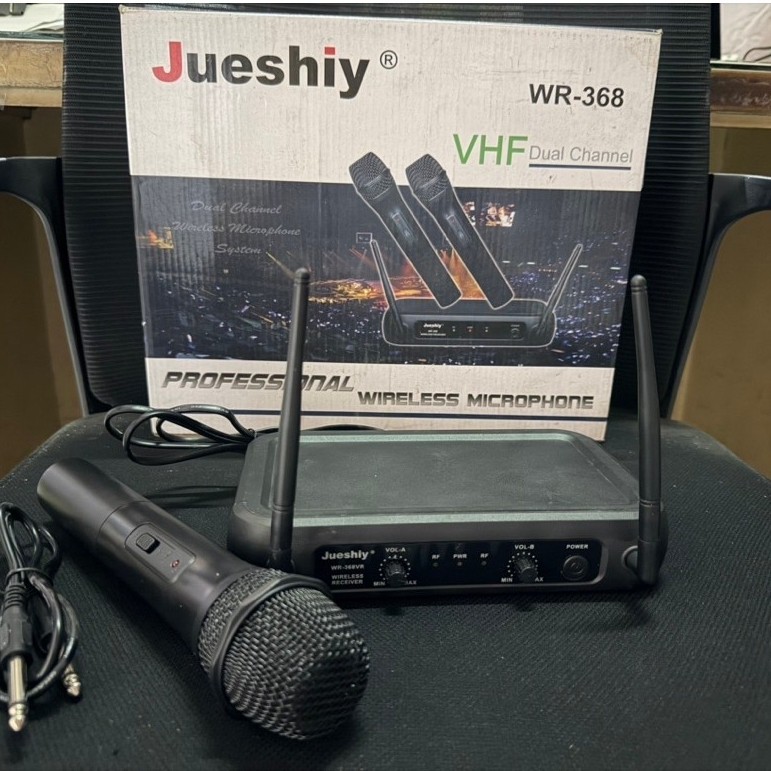 Mic Wireless JUESHIY WR-368. isi 1 Microphone wireless. VHF. pakai receiver