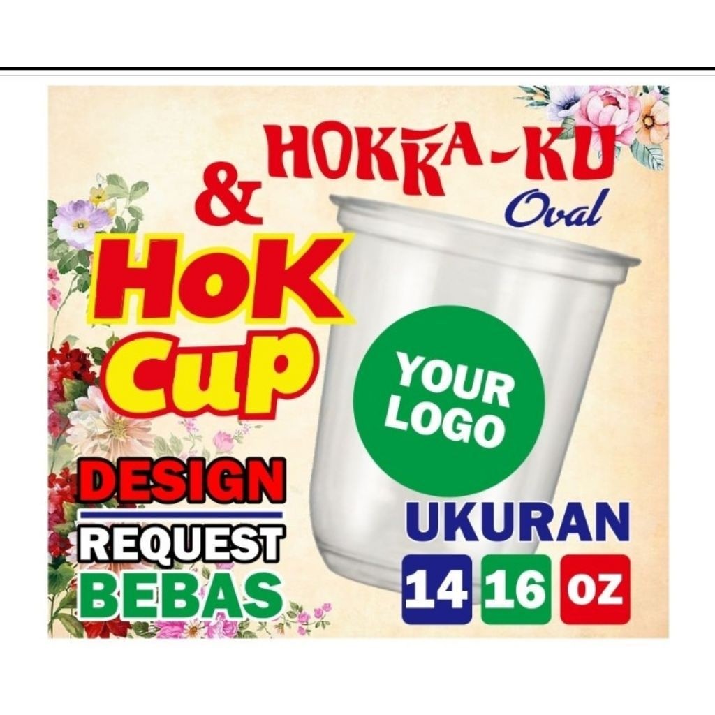 sablon cup 12 / 14 / 16 oval Hokaku dan HOK oval #cup #HOK #starindo #sablon #gelas