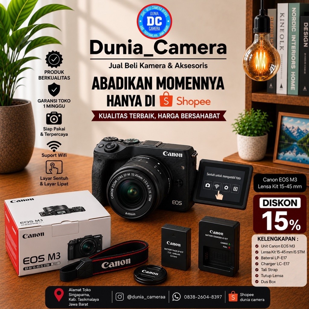 Canon M3 bekas mulus