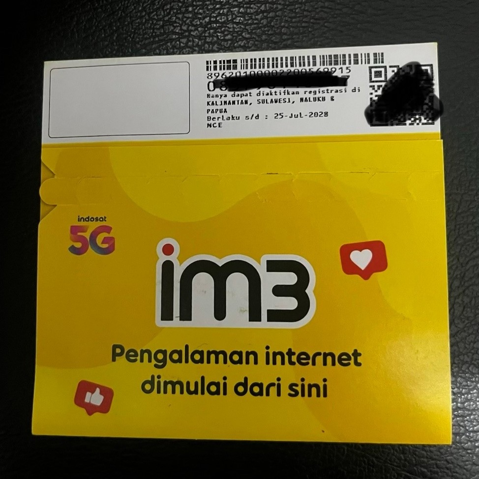 KARTU PERDANA DATA INDOSAT (IM3) 3GB (jaringan 4G/5G)