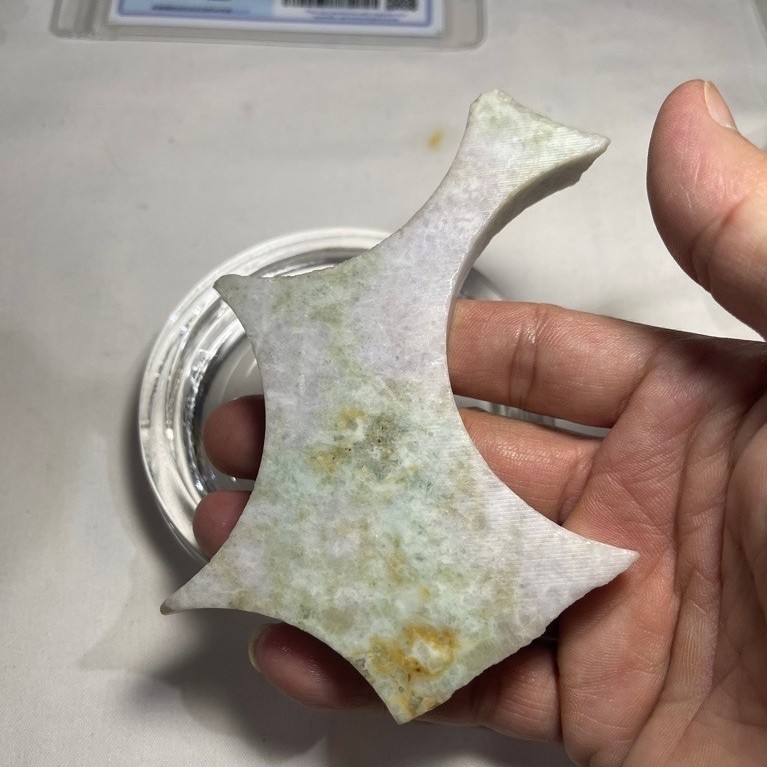Bahan Batu / Rough Giok Burma tipe A kombinasi Warna