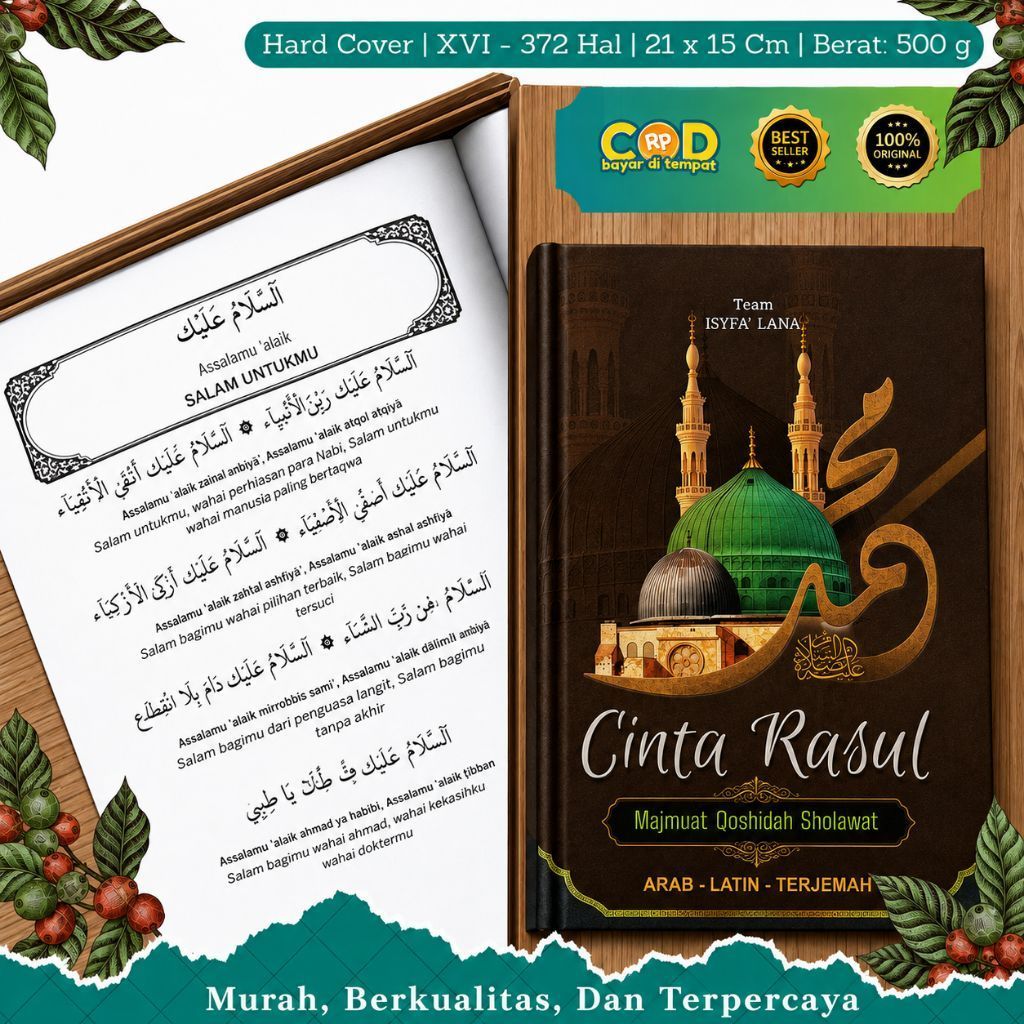 Buku Sholawat Cinta Rosul Kumpulan Qasidah Lengkap Arab Latin Terjemah