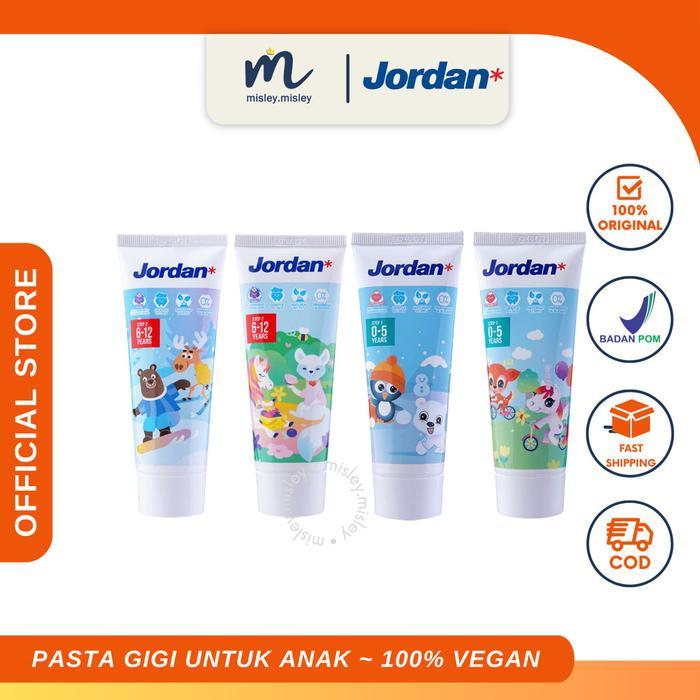 JORDAN Toothpaste / Odol / Pasta Gigi Bayi dan Anak | Oral Care Toothpaste | Step 1 (0-5 years) | St