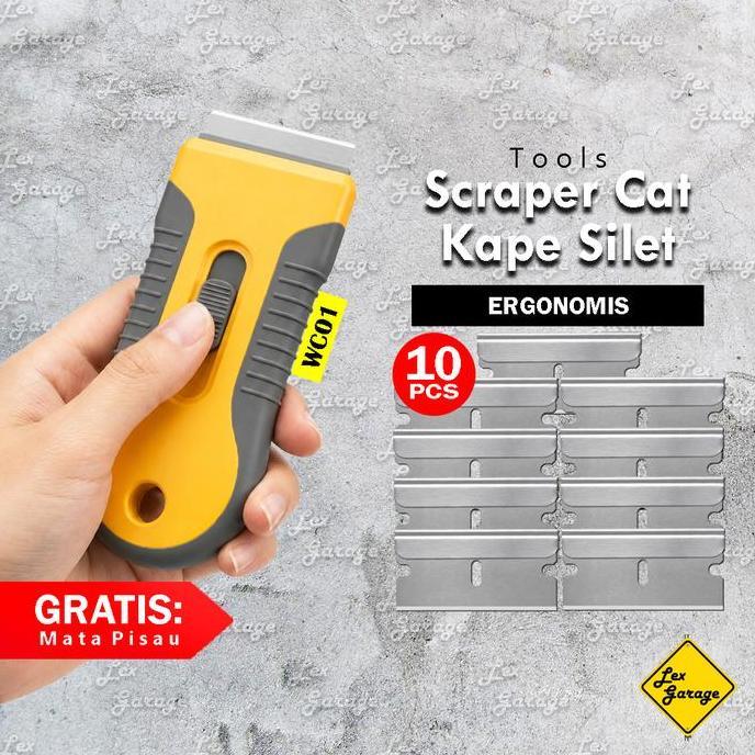 Kape Gagang Silet Scraper Skrap Pengerok Cat Sealant Stiker
