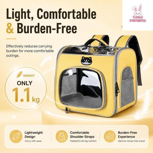 Kucing Tas Transparan Tas Carrier Kucing Anjing Lipat Breathable Pet Carrier Backpack