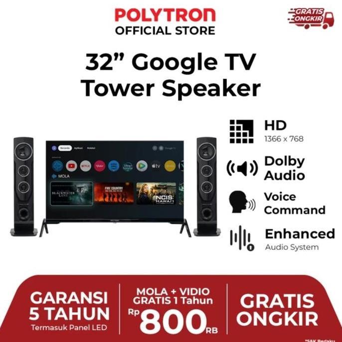 Google Tv Polytron 32 Inch Cinemax Smart Tv/Tv Android Cinemax Polytron 32 Inch/Smart Tv Polytron 32