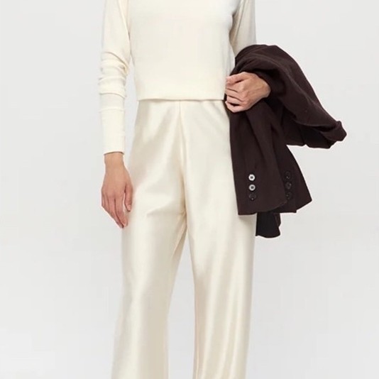 DUMA - Tan Pants Cream | FLOMORS | LOVE BONITO | LAFLEURSIGN