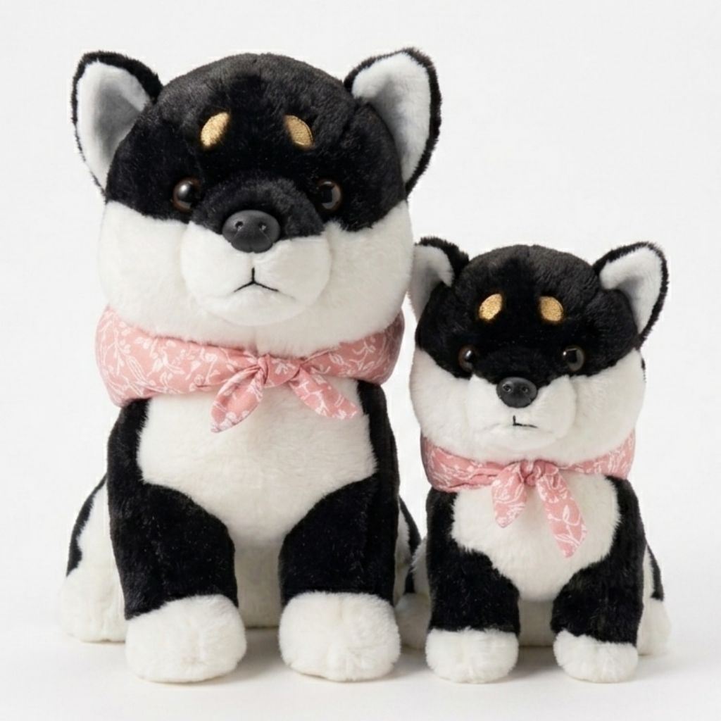 Boneka SEULGI Original Anjing Hitam Shiba Inu Premium Dog Duduk 8' dan 10' Serigala Wolf