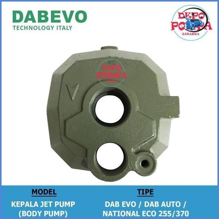 Kepala Jet Pump / Body Pump Pompa Jet Pump Dabevo National 255/370 Premium