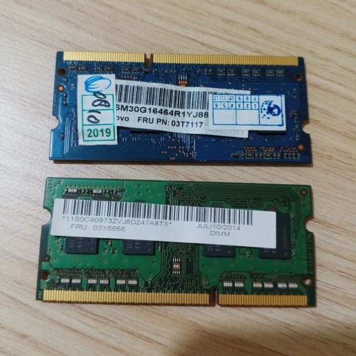 Paket RAM Laptop SODIMM DDR3L (2x4GB) 8GB 1600MHz PC3L-12800S Samsung & Ramaxel
