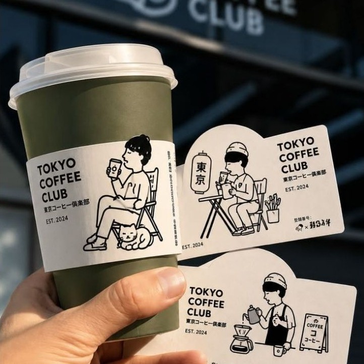 Minim 100 pcs Custom Cup Sleeve | Cupsleeve Custom Logo | Cetak Sleeve Gelas Kopi Minuman | Paper Cu