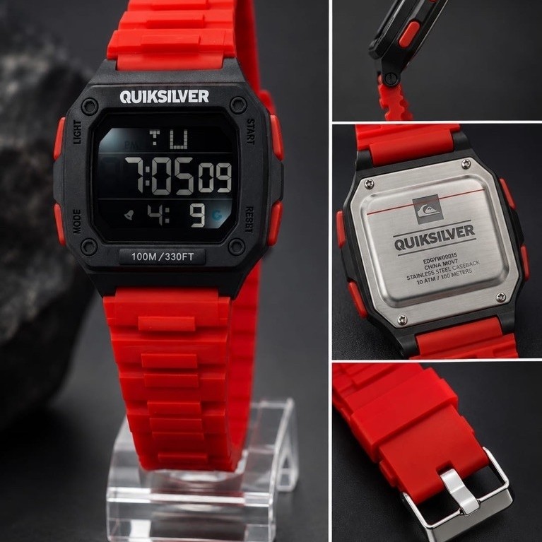 New QU1KS1LV3R RUBBER PREMIUM - Jam Tangan Digital Tahan Air Include Box + Baterai