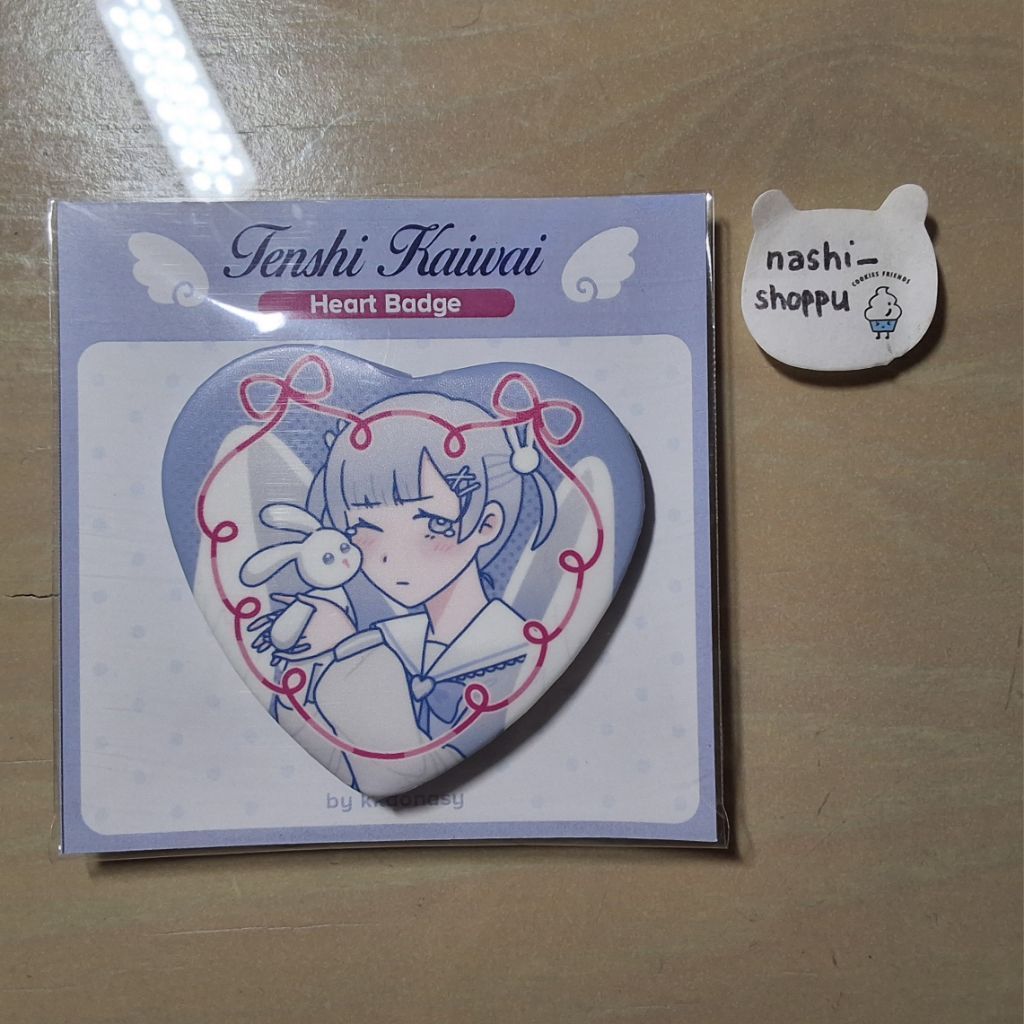 Heart Badge Tenshi Kaiwai Original Merch by kkaonasy