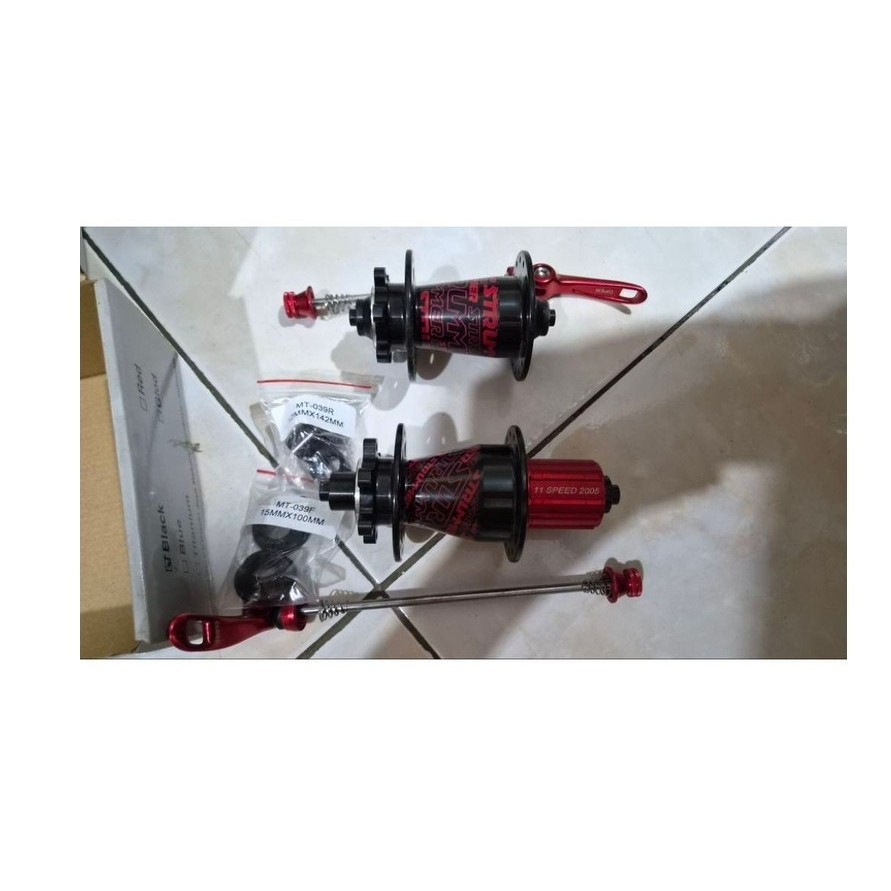 HUB FREEHUB STRUMMER HM039F/R 32H BLACK RED DISC BRAKE ADA ADAPTOR GEN1 DISC BRAKE