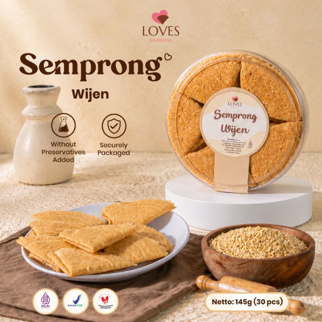Semprong Wijen / Loves Semprong Wijen Cemilan Kue Kering Toples