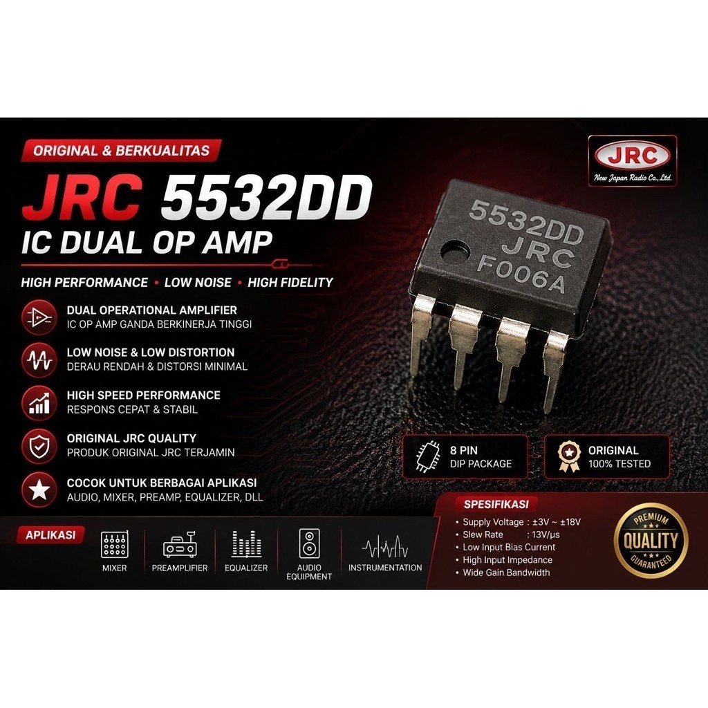 JRC 5532DD IC Dual OP Amp Ori
