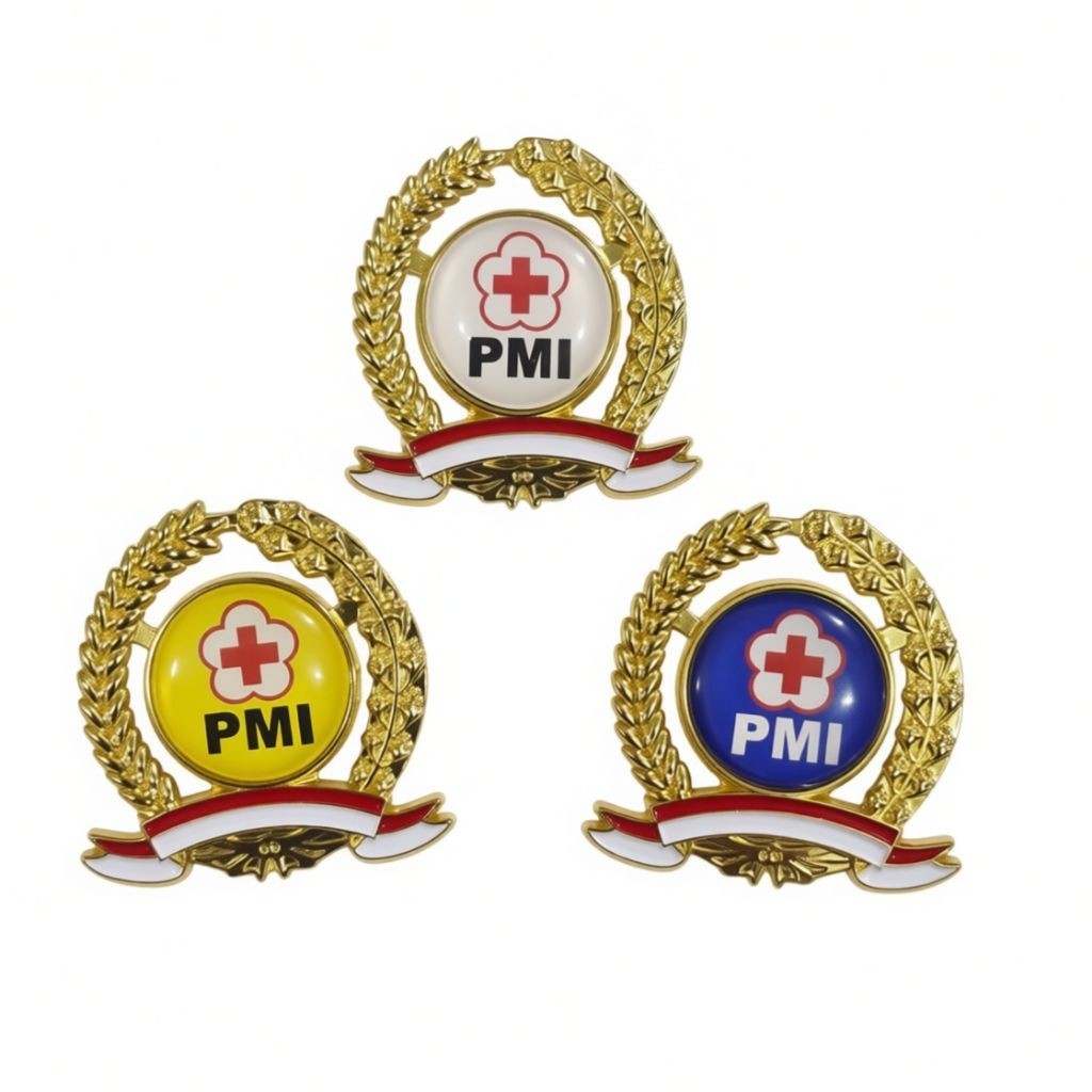 PIN PMI MODEL PREMIUM / PIN PMI BAHAN COR KUNINGAN