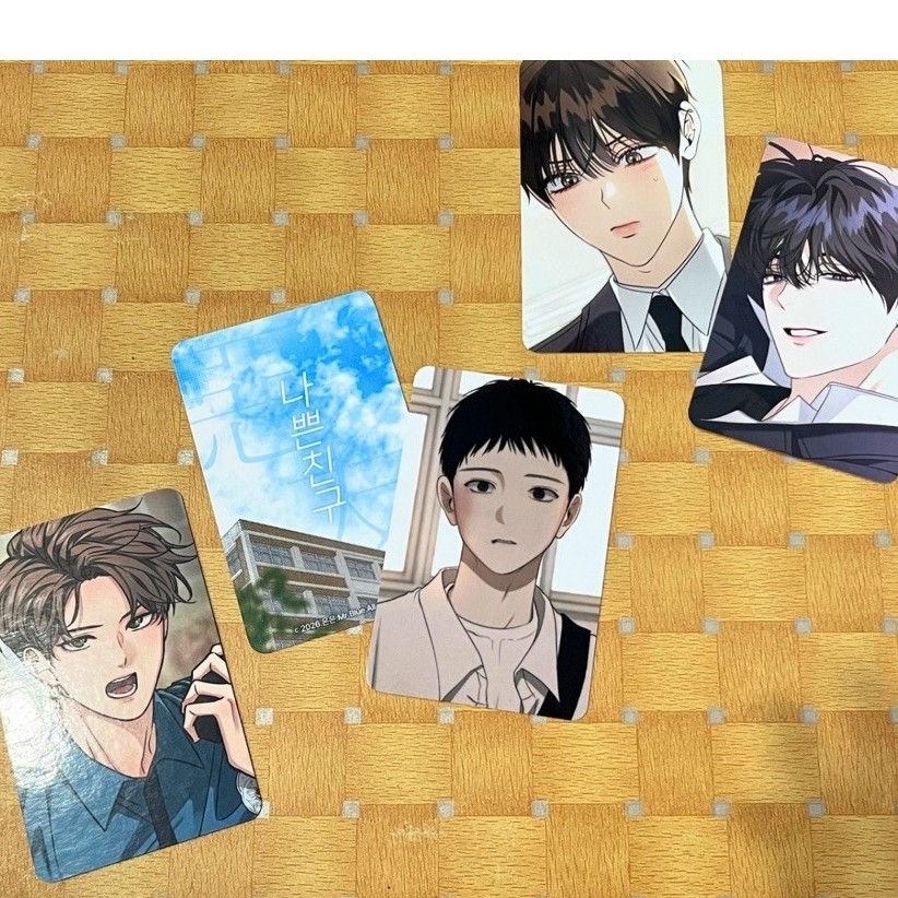PHOTOCARD MANHWA bl bad friend boys love bad friends melting point eunsan eighteen’s bed lezhin bomt
