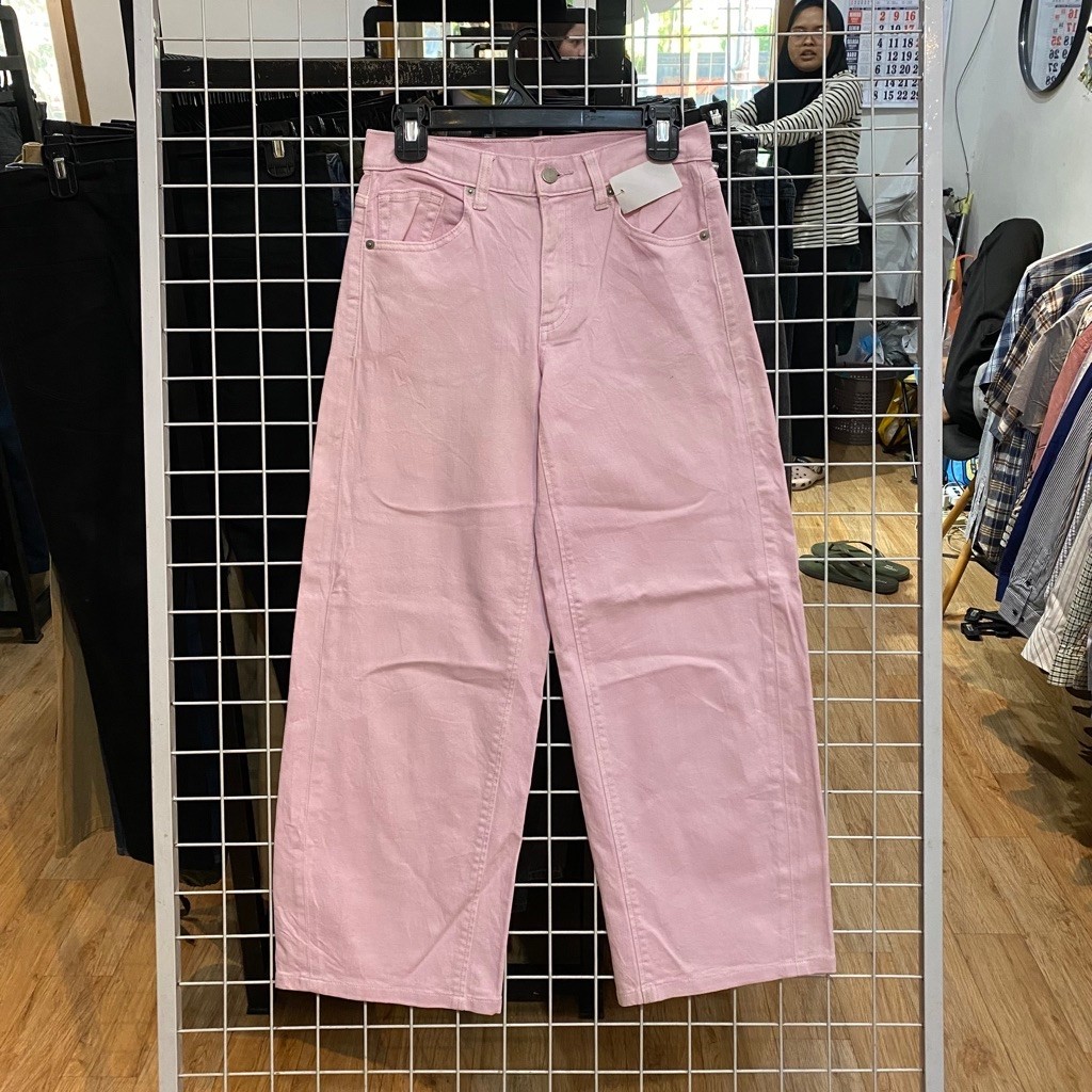 Gu Soft Pink Jeans Pants #Ch2953